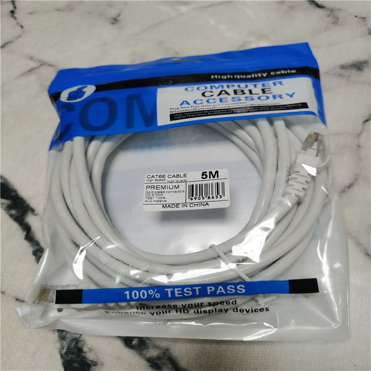 Καλώδιο Ethernet CAT6A, ολόκληρος χαλκός, στριφτό ζεύγος, 100 Mbps