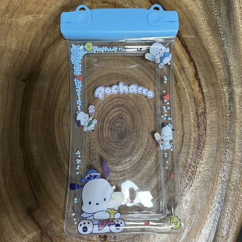 Geantă impermeabilă pentru telefon, design Cartoon, compatibilă cu ecranul tactil, PVC material, țesătură impermeabilă; potrivită pentru scufundări, înot, plajă și activități în aer liber