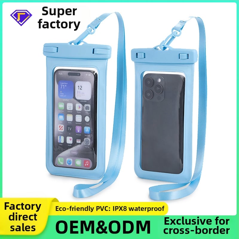 Husă impermeabilă pentru telefon pentru scufundări și activități în aer liber, material PVC, compatibilă cu ecranul tactil, rezistență la apă nivel 8