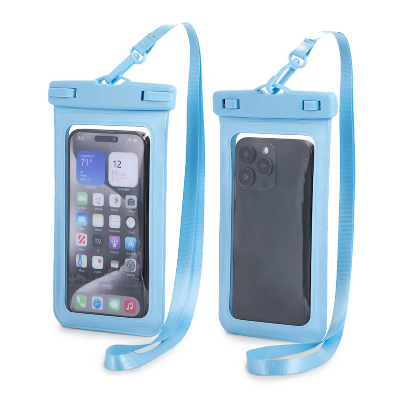 Husă impermeabilă pentru telefon pentru scufundări și activități în aer liber, material PVC, compatibilă cu ecranul tactil, rezistență la apă nivel 8