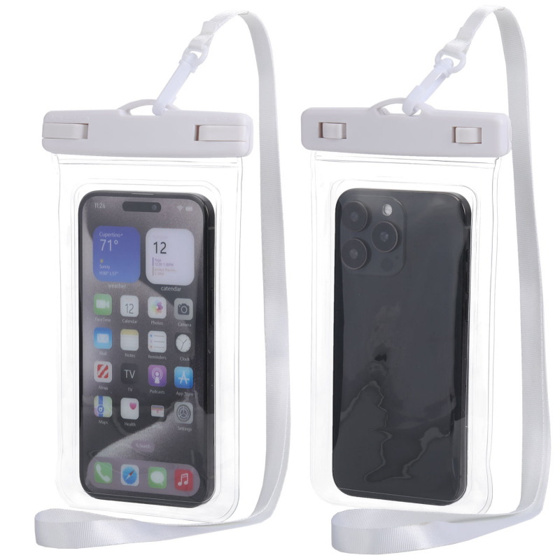 Husă impermeabilă pentru telefon pentru scufundări și activități în aer liber, material PVC, compatibilă cu ecranul tactil, rezistență la apă nivel 8