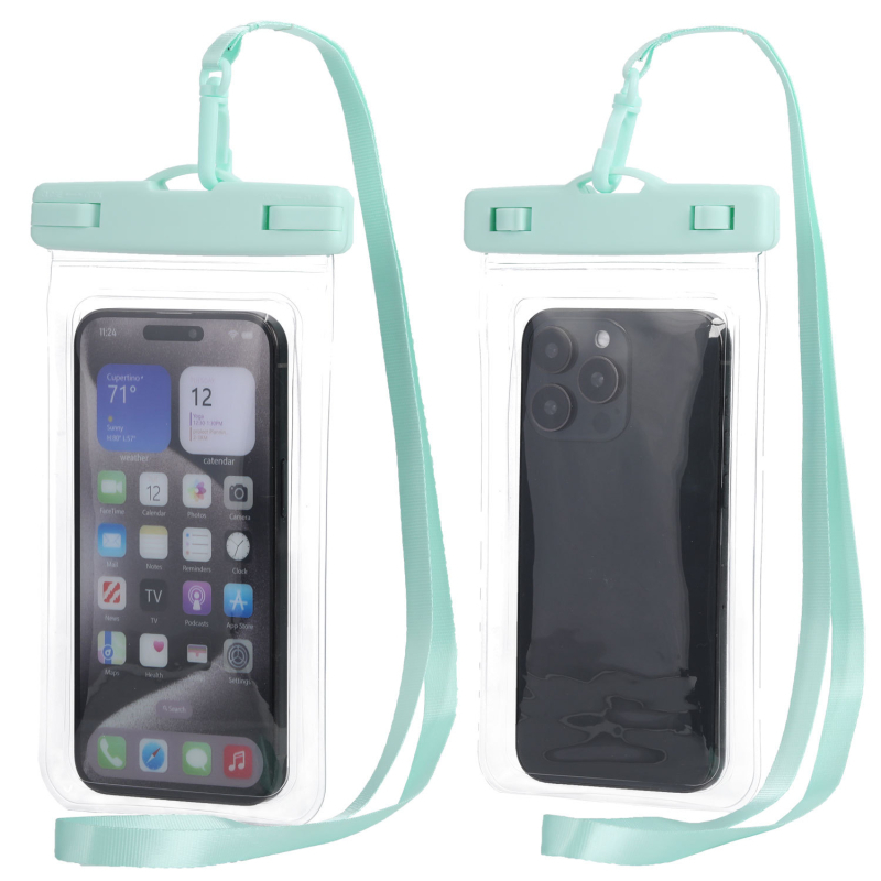 Husă impermeabilă pentru telefon pentru scufundări și activități în aer liber, material PVC, compatibilă cu ecranul tactil, rezistență la apă nivel 8