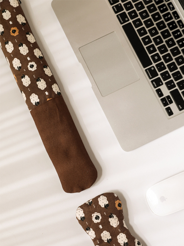 Sprijin pentru încheietură pentru tastatură și mouse, cu design detașabil, din material textil, stil lux ușor