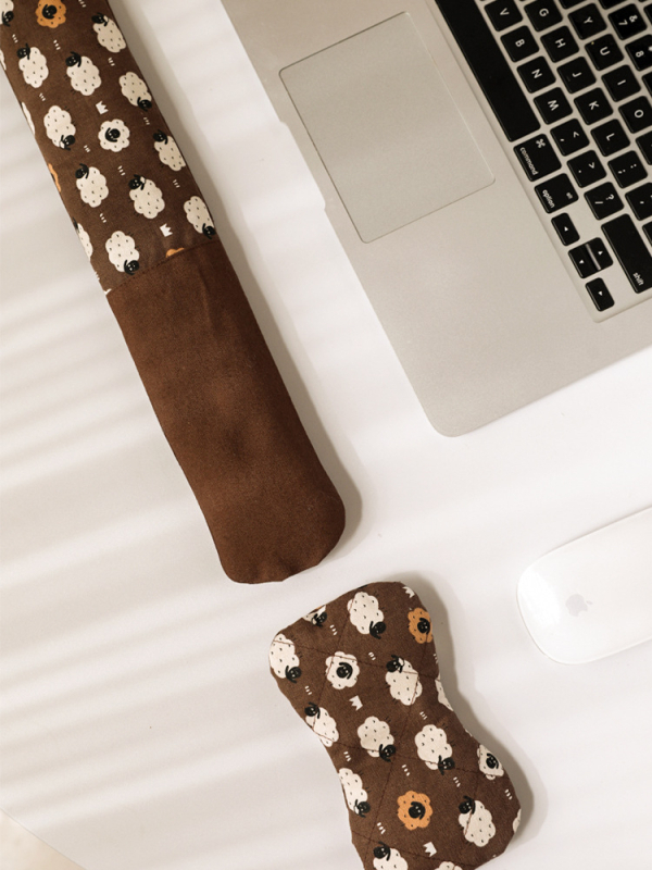 Sprijin pentru încheietură pentru tastatură și mouse, cu design detașabil, din material textil, stil lux ușor