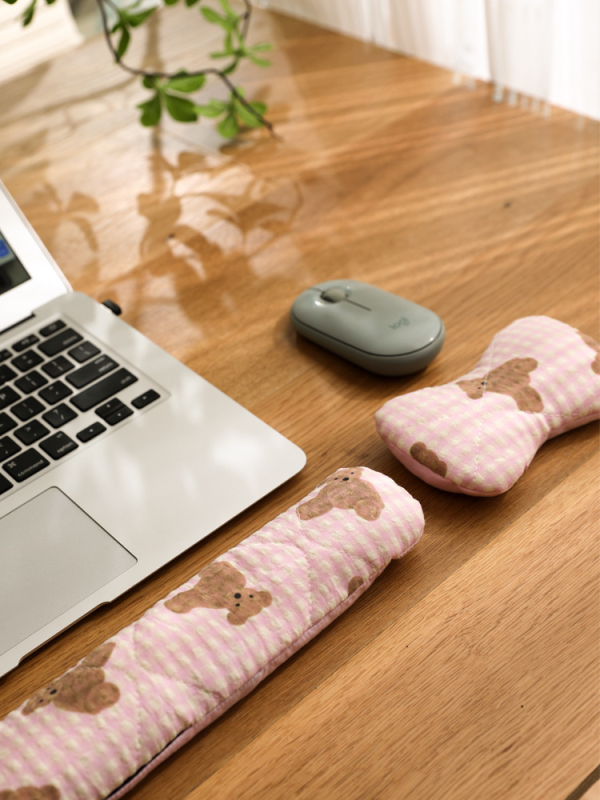 Sprijin pentru încheietură pentru tastatură și mouse, cu design detașabil, din material textil, stil lux ușor