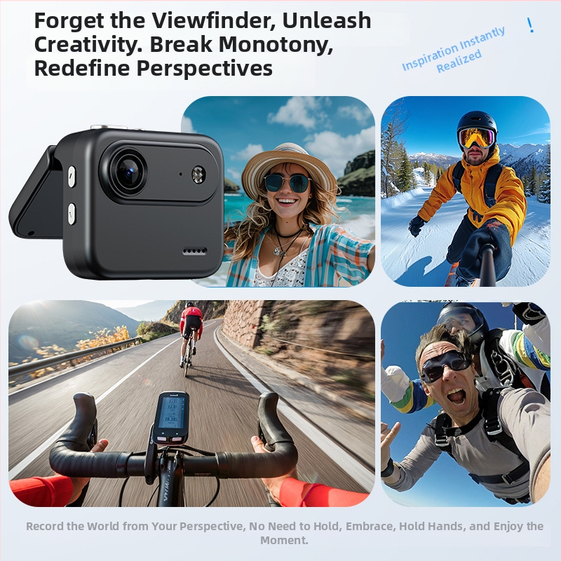 Y360 sporto kamera su pasukamu ekranu, 4K įrašas, vaizdo stabilizacija, 143° platus kampas, 2,0 colių LCD