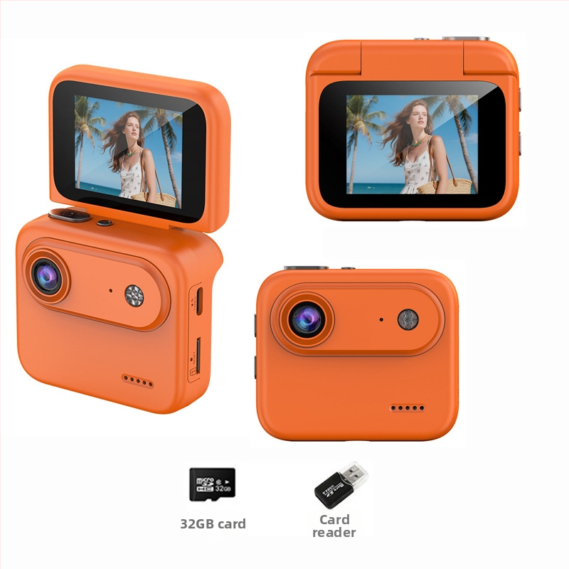 Y360 sporta kamera ar apgriežamu ekrānu, 4K video, stabilizācija, 143° platleņķa skats, 2,0 collu LCD