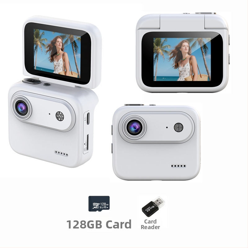 Y360 sporta kamera ar apgriežamu ekrānu, 4K video, stabilizācija, 143° platleņķa skats, 2,0 collu LCD