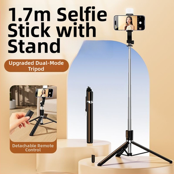 Nerūsējošā tērauda selfiju statīvs ar trīs kājām, universāla saderība, Bluetooth: Nē, attālinātais pults: Nē