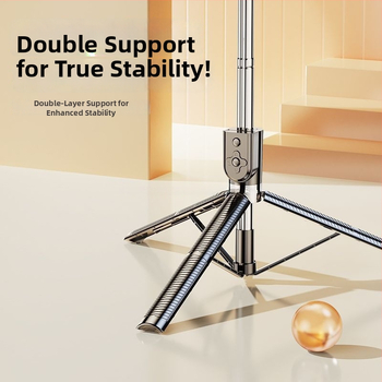Nerūsējošā tērauda selfiju statīvs ar trīs kājām, universāla saderība, Bluetooth: Nē, attālinātais pults: Nē