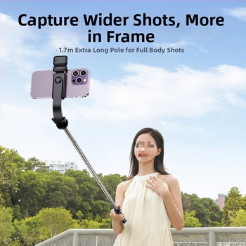 Nerūsējošā tērauda selfiju statīvs ar trīs kājām, universāla saderība, Bluetooth: Nē, attālinātais pults: Nē