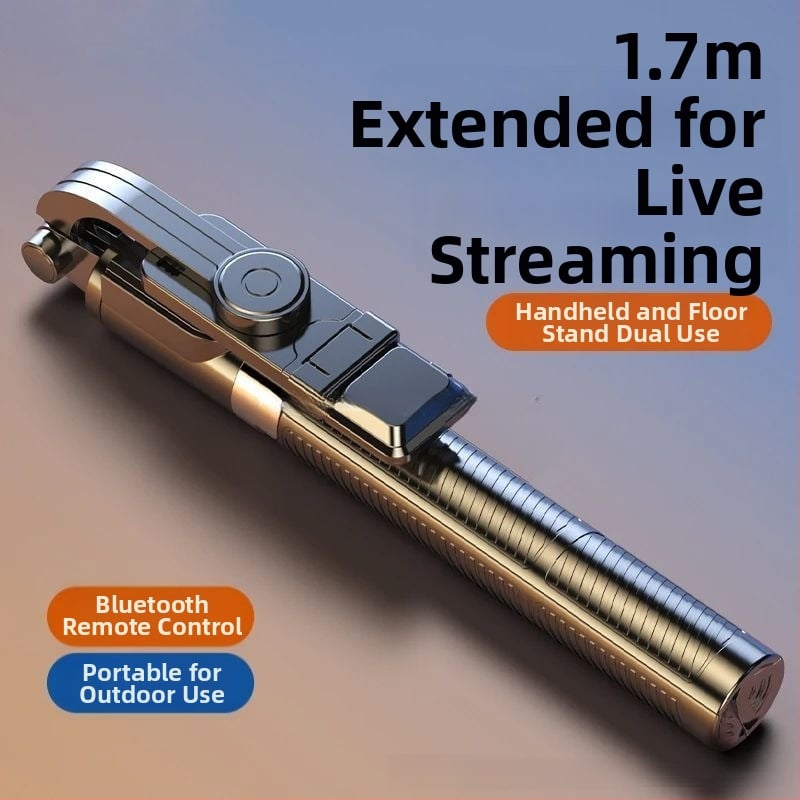 Nerūsējošā tērauda selfiju statīvs ar trīs kājām, universāla saderība, Bluetooth: Nē, attālinātais pults: Nē