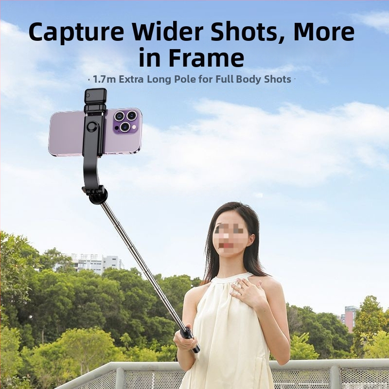 Nerūsējošā tērauda selfiju statīvs ar trīs kājām, universāla saderība, Bluetooth: Nē, attālinātais pults: Nē