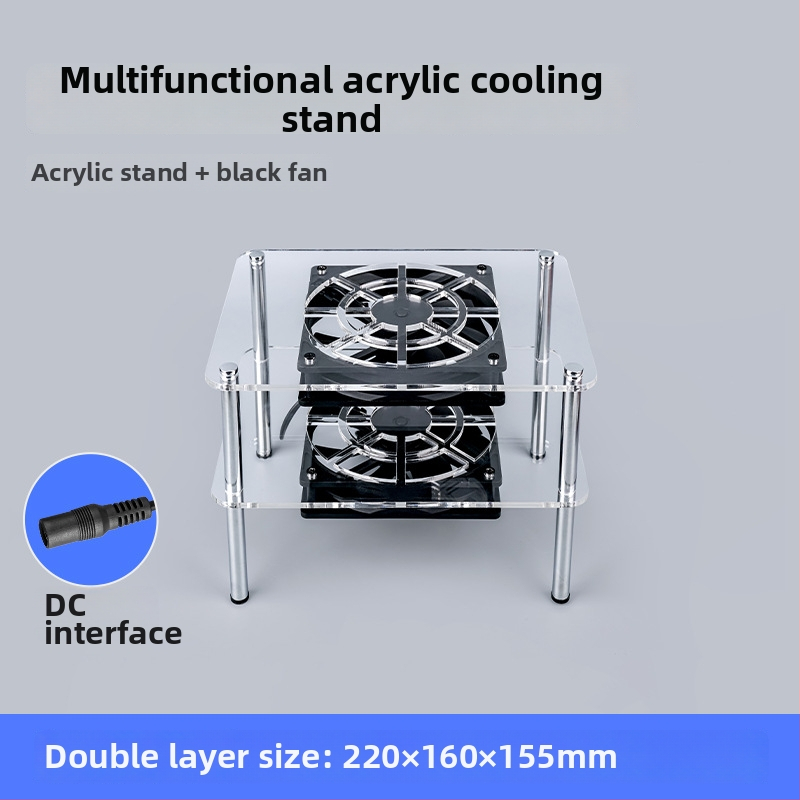 Atlīdzasēšanas statīvs maršrutētājam un modemam | ABS materiāls | 2 siltumvadi | 2 USB porti | Gaisa dzesēšana | Kluss dizains