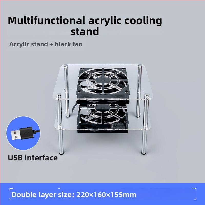 Atlīdzasēšanas statīvs maršrutētājam un modemam | ABS materiāls | 2 siltumvadi | 2 USB porti | Gaisa dzesēšana | Kluss dizains