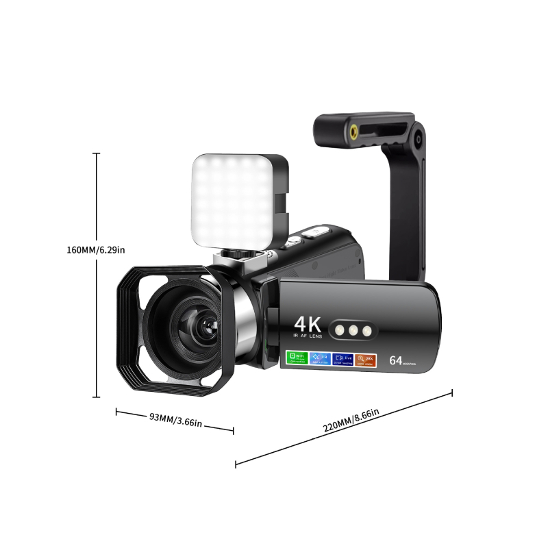 D9 ενσωματωμένη κάμερα με νυχτερινή όραση, 4K βίντεο και WiFi εγγραφή