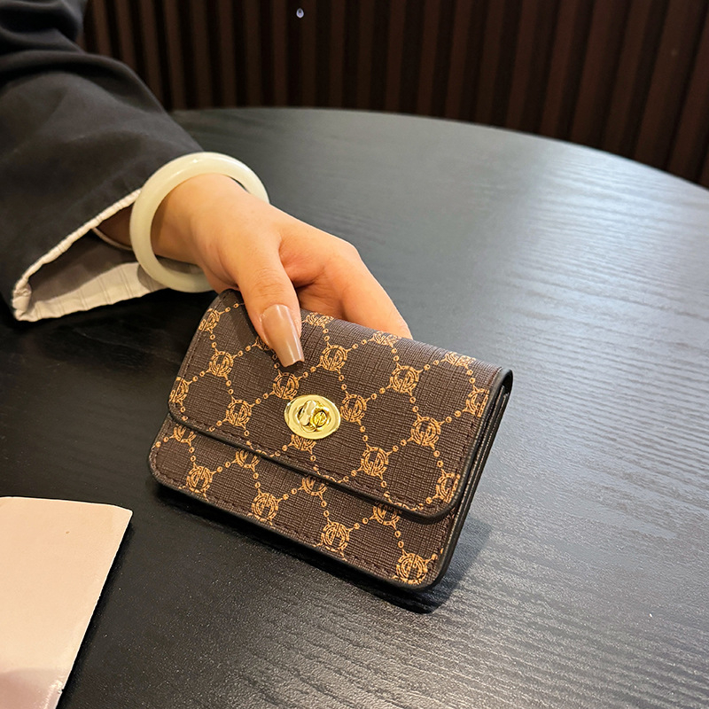 Sieviešu PU ādas maku-kluč ar rāvējslēdzēju, lielā kapacitāte, ģeometrisks raksts, iekšpuse no sintētiskās ādas, daudzfunkcionāls kartes turētājs