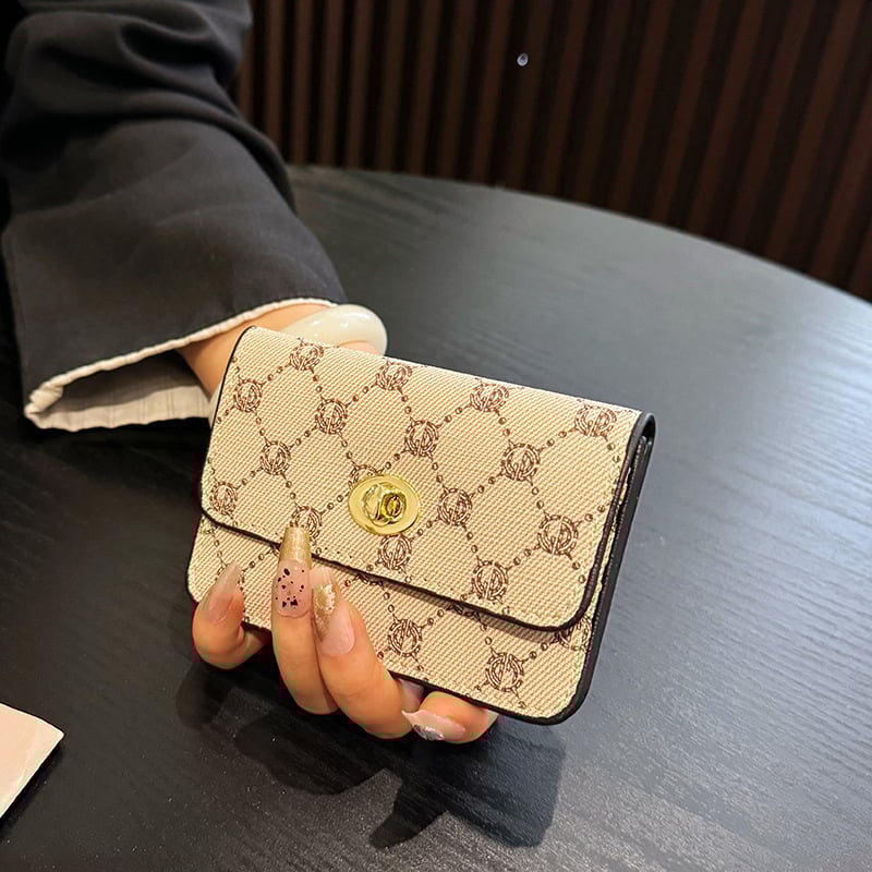 Sieviešu PU ādas maku-kluč ar rāvējslēdzēju, lielā kapacitāte, ģeometrisks raksts, iekšpuse no sintētiskās ādas, daudzfunkcionāls kartes turētājs