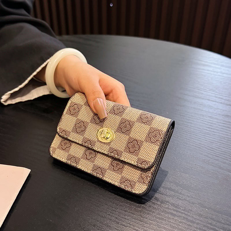 Sieviešu PU ādas maku-kluč ar rāvējslēdzēju, lielā kapacitāte, ģeometrisks raksts, iekšpuse no sintētiskās ādas, daudzfunkcionāls kartes turētājs