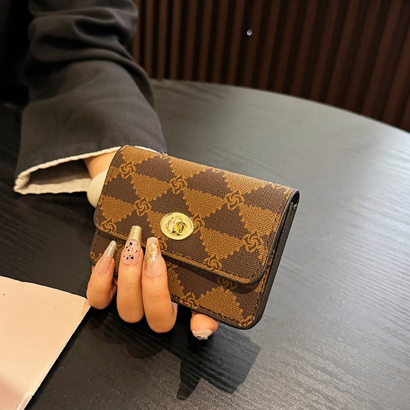 Sieviešu PU ādas maku-kluč ar rāvējslēdzēju, lielā kapacitāte, ģeometrisks raksts, iekšpuse no sintētiskās ādas, daudzfunkcionāls kartes turētājs