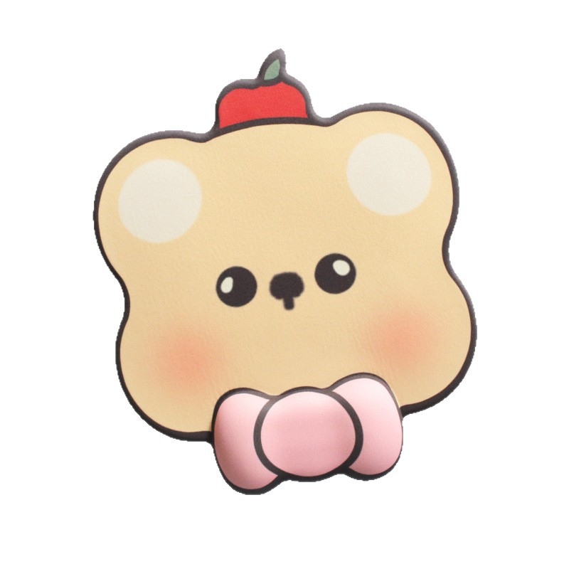 Padă de mouse cu sprijin pentru încheietură – stil desen animat, Material: pânză+silicon+PU, O singură față, Pernă pentru mână