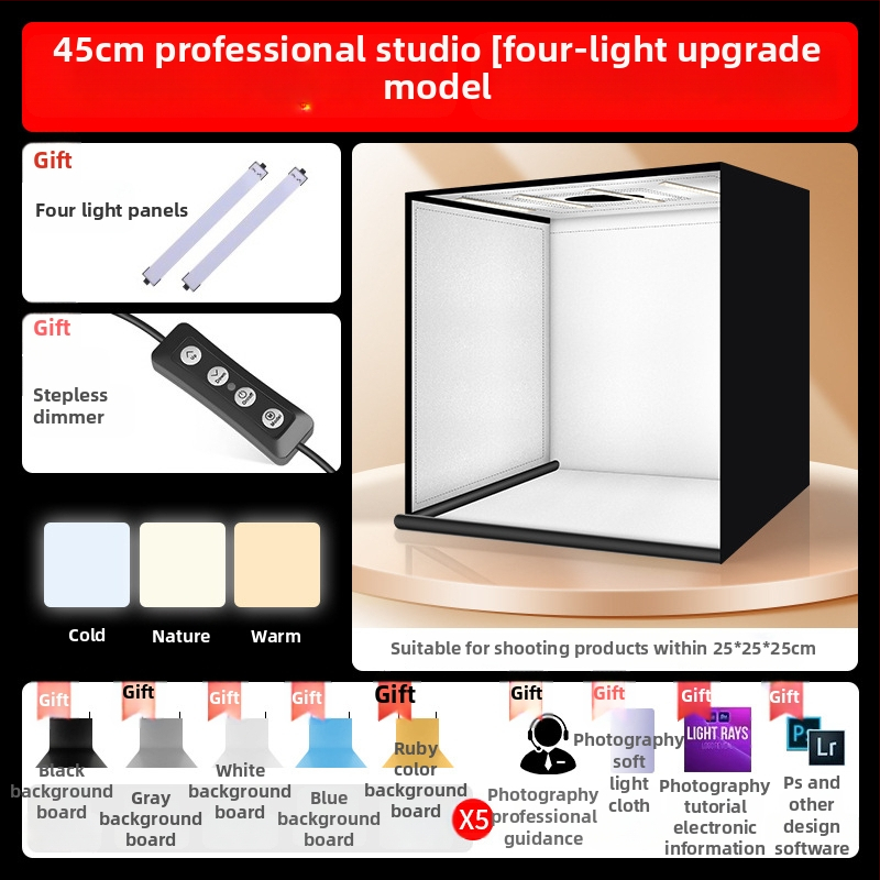Mini fotostudio s vláknovou konštrukciou — Beautiful Era, model Photo Studio, uvedené v roku 2024, výrobná zóna 70