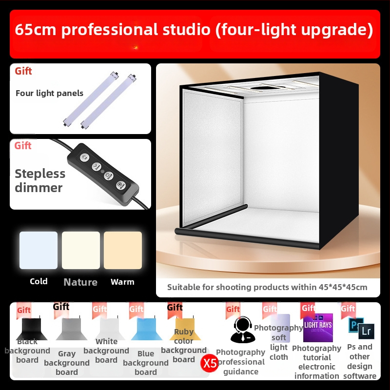 Mini fotostudio s vláknovou konštrukciou — Beautiful Era, model Photo Studio, uvedené v roku 2024, výrobná zóna 70
