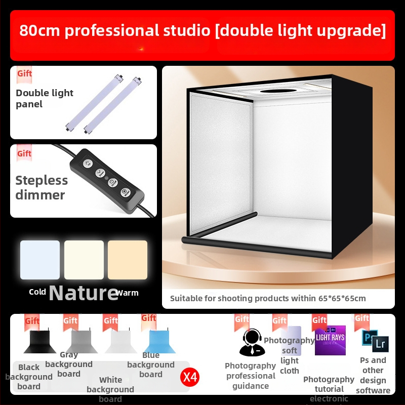 Mini fotostudio s vláknovou konštrukciou — Beautiful Era, model Photo Studio, uvedené v roku 2024, výrobná zóna 70