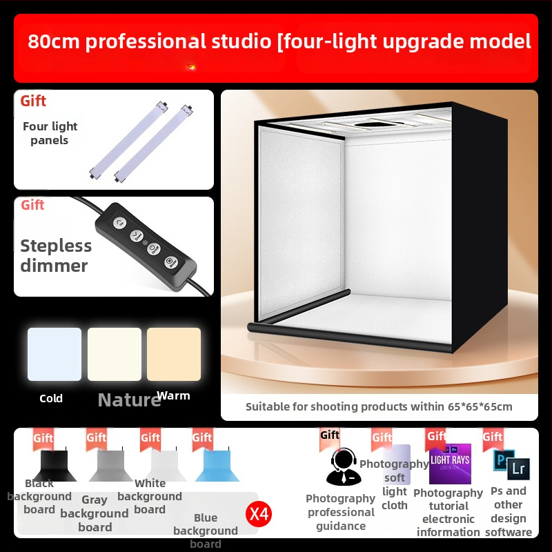 Mini fotostudio s vláknovou konštrukciou — Beautiful Era, model Photo Studio, uvedené v roku 2024, výrobná zóna 70