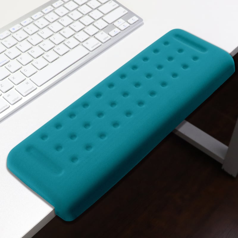 L-образна клавиатурна тава за ръб на бюро – 2-части комплект с опора за предмишница и лакът, подложка за китка, антихлъзгаща повърхност за офис, OEM персонализация