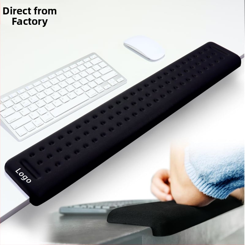 L-образна клавиатурна тава за ръб на бюро – 2-части комплект с опора за предмишница и лакът, подложка за китка, антихлъзгаща повърхност за офис, OEM персонализация