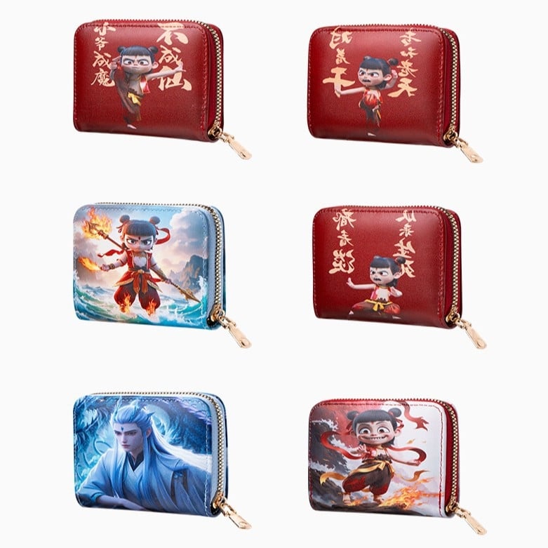 Monētu maki ar anime motīvu, PVC materiāls, 1 kārta dizains, iekšējā odere no sintētiskās ādas, viegls
