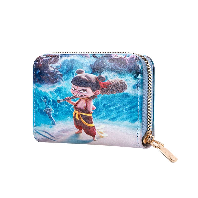 Monētu maki ar anime motīvu, PVC materiāls, 1 kārta dizains, iekšējā odere no sintētiskās ādas, viegls