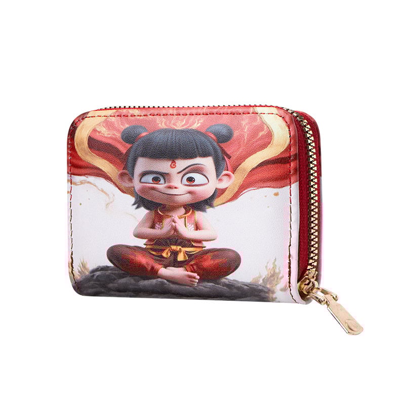Monētu maki ar anime motīvu, PVC materiāls, 1 kārta dizains, iekšējā odere no sintētiskās ādas, viegls