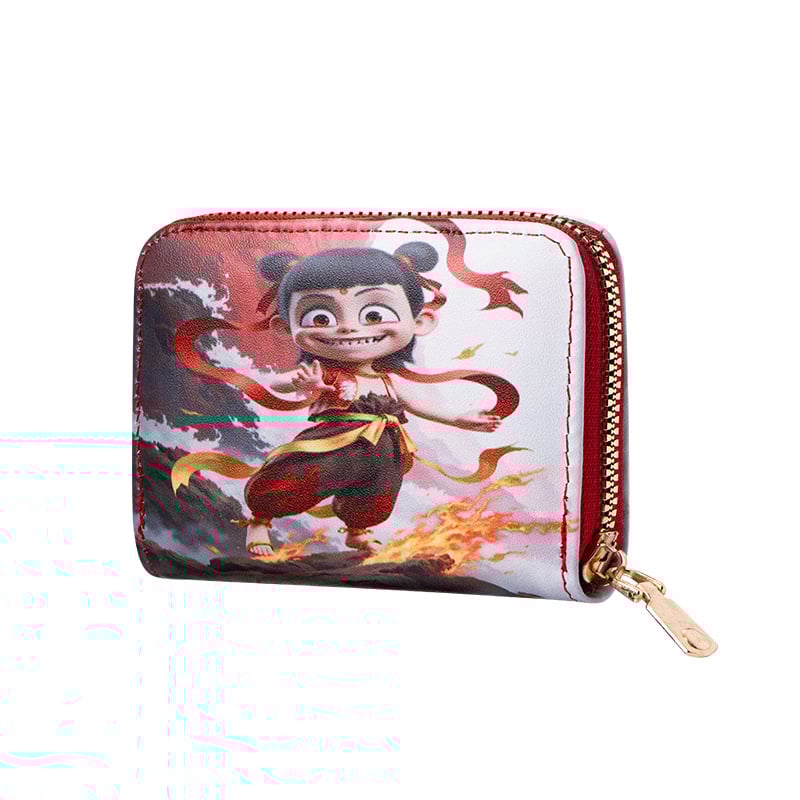 Monētu maki ar anime motīvu, PVC materiāls, 1 kārta dizains, iekšējā odere no sintētiskās ādas, viegls