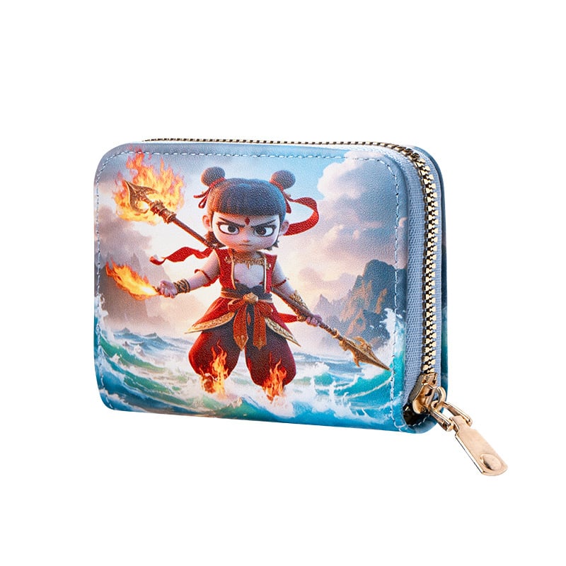 Monētu maki ar anime motīvu, PVC materiāls, 1 kārta dizains, iekšējā odere no sintētiskās ādas, viegls