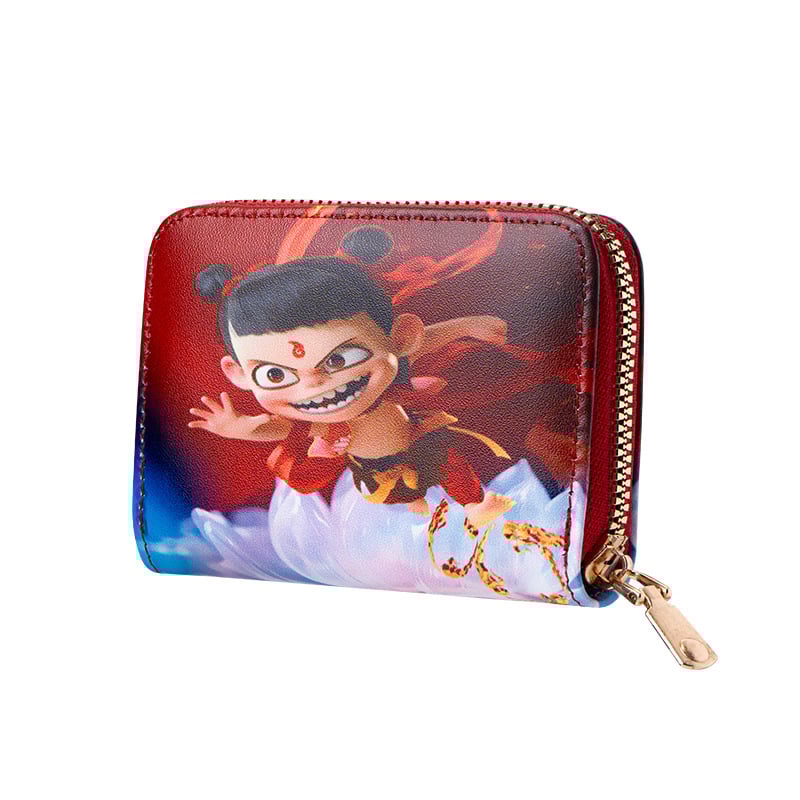 Monētu maki ar anime motīvu, PVC materiāls, 1 kārta dizains, iekšējā odere no sintētiskās ādas, viegls