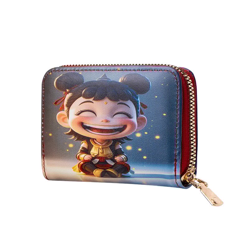 Monētu maki ar anime motīvu, PVC materiāls, 1 kārta dizains, iekšējā odere no sintētiskās ādas, viegls