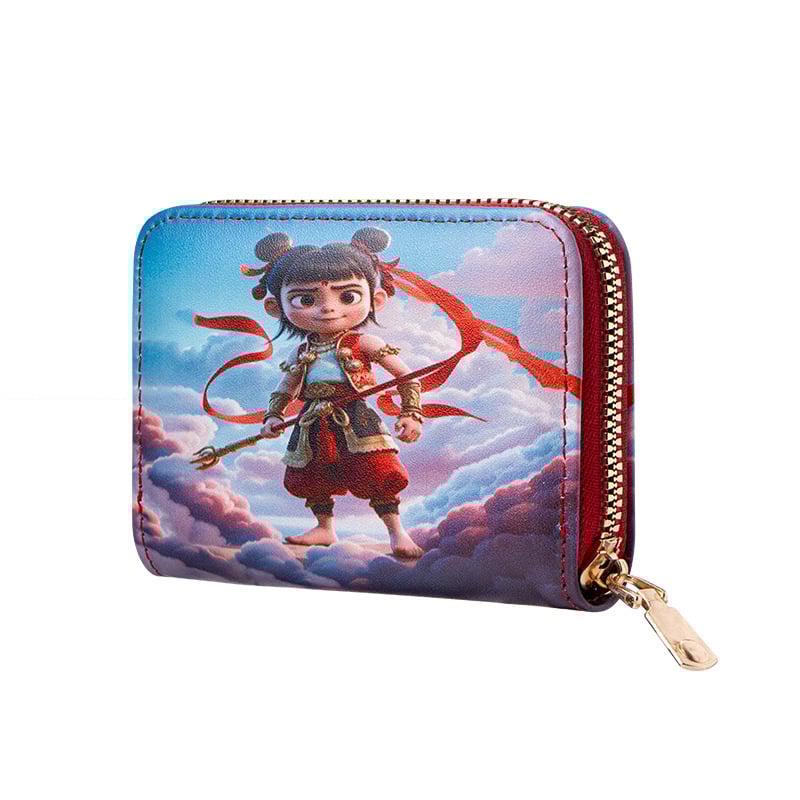 Monētu maki ar anime motīvu, PVC materiāls, 1 kārta dizains, iekšējā odere no sintētiskās ādas, viegls