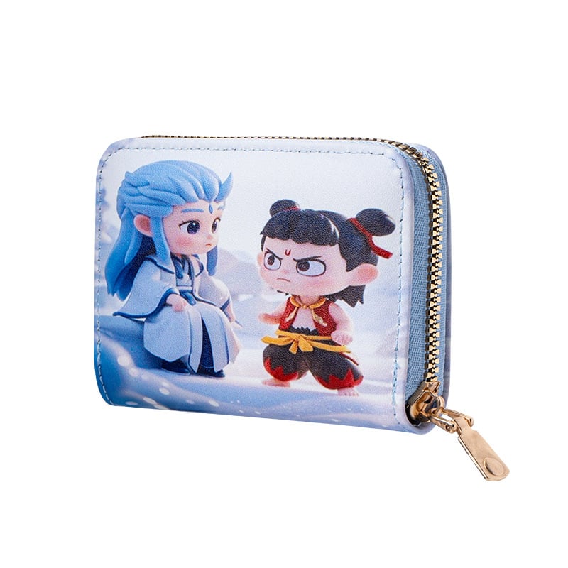 Monētu maki ar anime motīvu, PVC materiāls, 1 kārta dizains, iekšējā odere no sintētiskās ādas, viegls