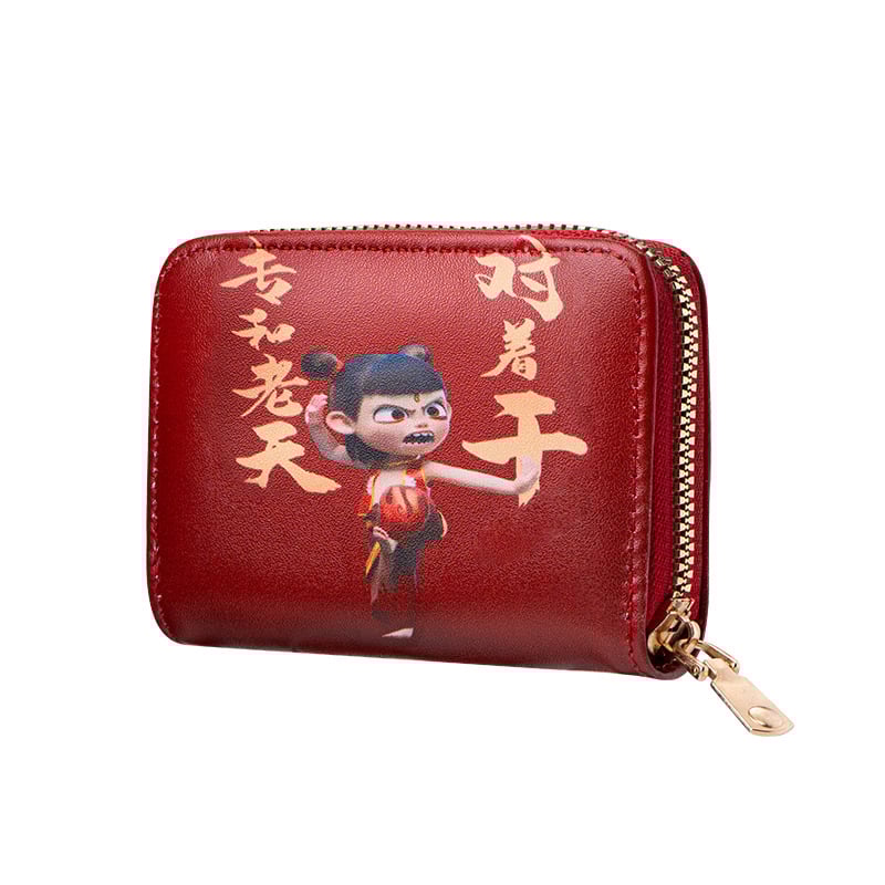 Monētu maki ar anime motīvu, PVC materiāls, 1 kārta dizains, iekšējā odere no sintētiskās ādas, viegls