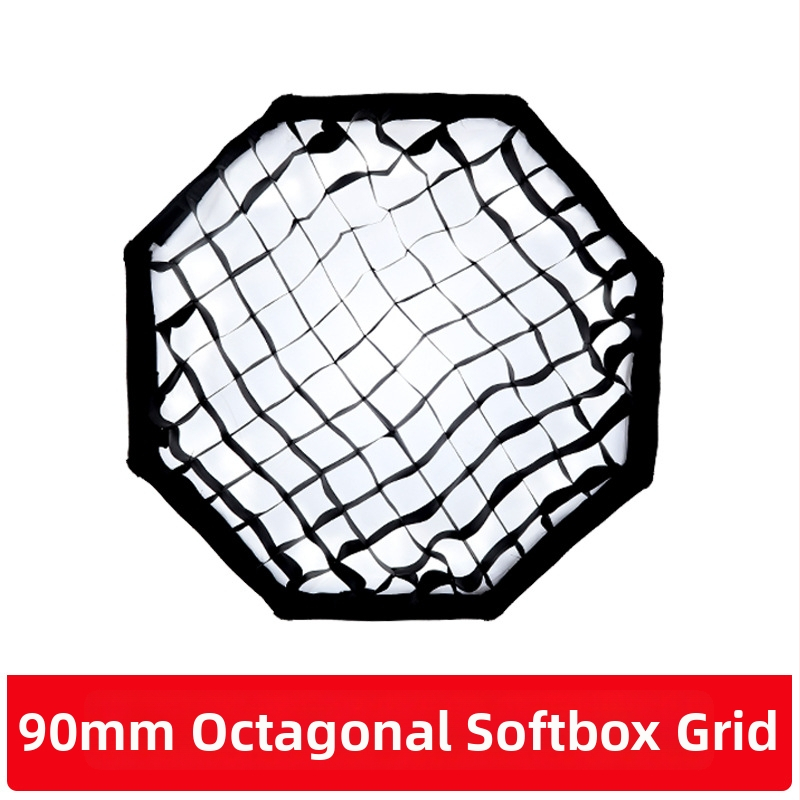 UOUO octagonal softbox cu montură pe hot shoe, construcție din țesătură+plastic, grilă difuzie, destinat fotografiei personale, opțiuni multiple de dimensiune