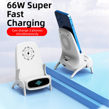 Три в едно безжично зарядно-стойка с магнитно зареждане 66W бързо зареждане, PD/QC/FCP протоколи, изход 5V2A/9V3A