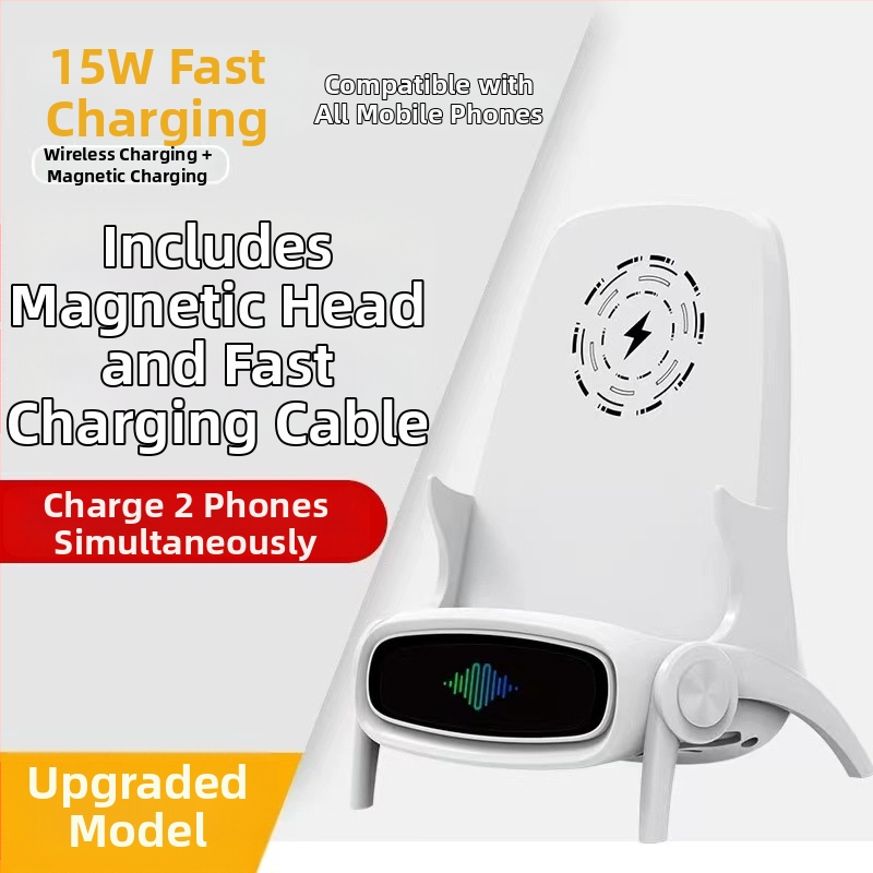Три в едно безжично зарядно-стойка с магнитно зареждане 66W бързо зареждане, PD/QC/FCP протоколи, изход 5V2A/9V3A