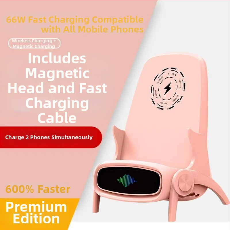 Три в едно безжично зарядно-стойка с магнитно зареждане 66W бързо зареждане, PD/QC/FCP протоколи, изход 5V2A/9V3A