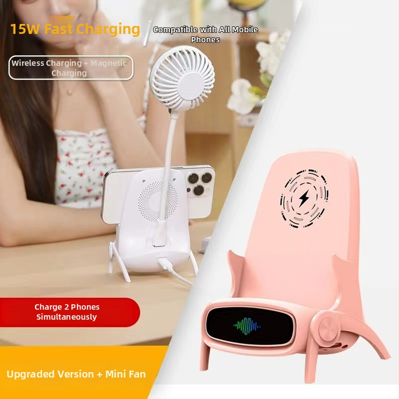 Три в едно безжично зарядно-стойка с магнитно зареждане 66W бързо зареждане, PD/QC/FCP протоколи, изход 5V2A/9V3A