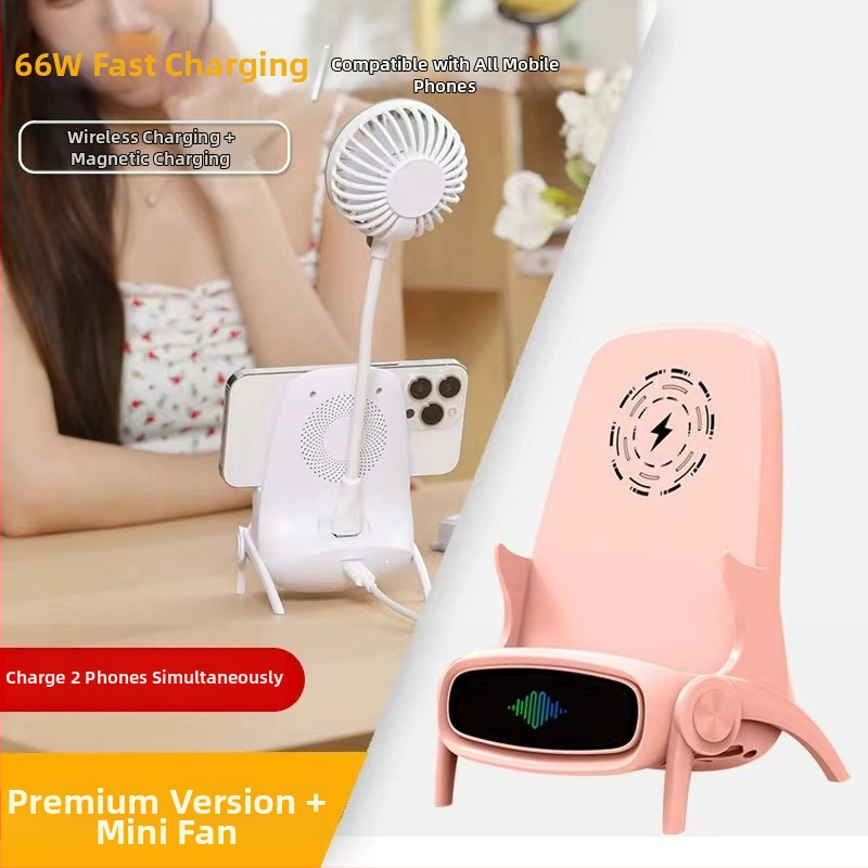 Три в едно безжично зарядно-стойка с магнитно зареждане 66W бързо зареждане, PD/QC/FCP протоколи, изход 5V2A/9V3A