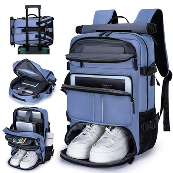 Unisex ruksak za outdoor putovanja, 36–55 L, Oxford tkanina, vodootporan, kompatibilan s 16-inčnim prijenosnim, zakrivljene naramenice