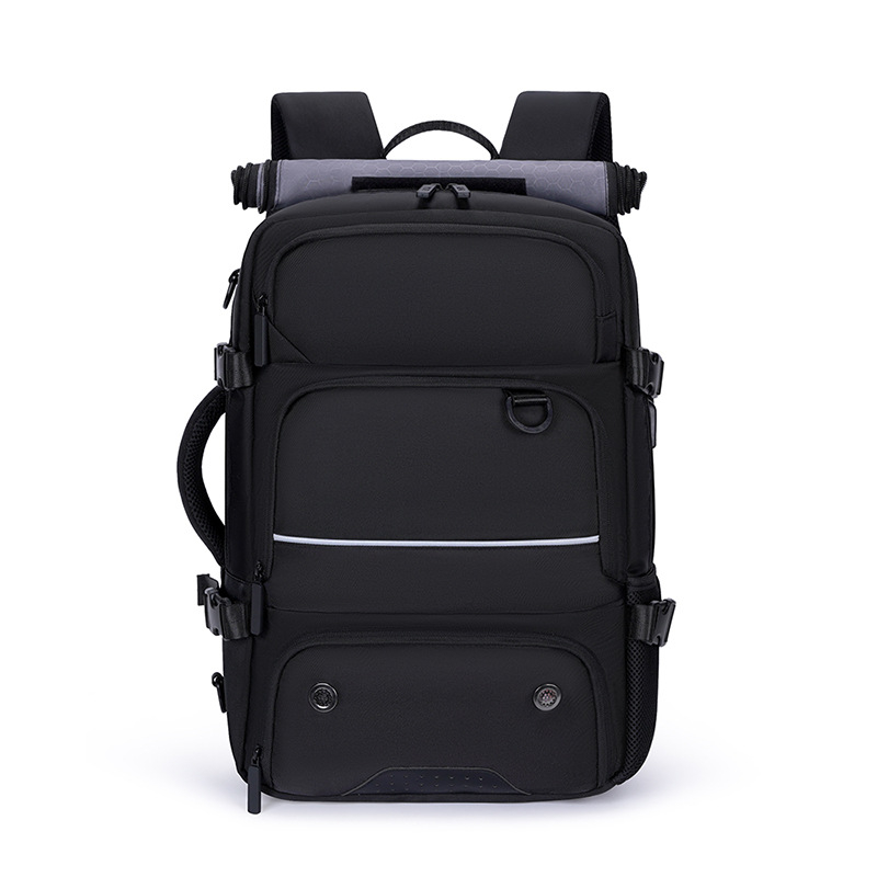 Unisex ruksak za outdoor putovanja, 36–55 L, Oxford tkanina, vodootporan, kompatibilan s 16-inčnim prijenosnim, zakrivljene naramenice