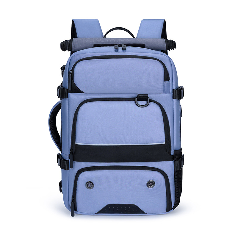 Unisex ruksak za outdoor putovanja, 36–55 L, Oxford tkanina, vodootporan, kompatibilan s 16-inčnim prijenosnim, zakrivljene naramenice